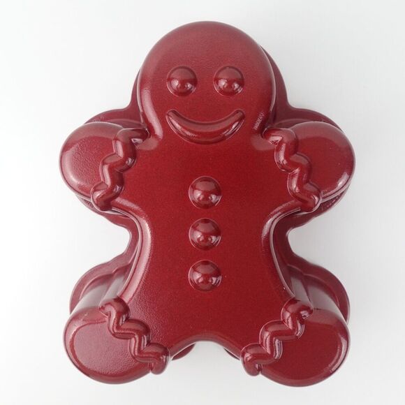 Nordic Ware Red Gingerbread Man Cake Pan-6 Cup - Picture 1 of 9